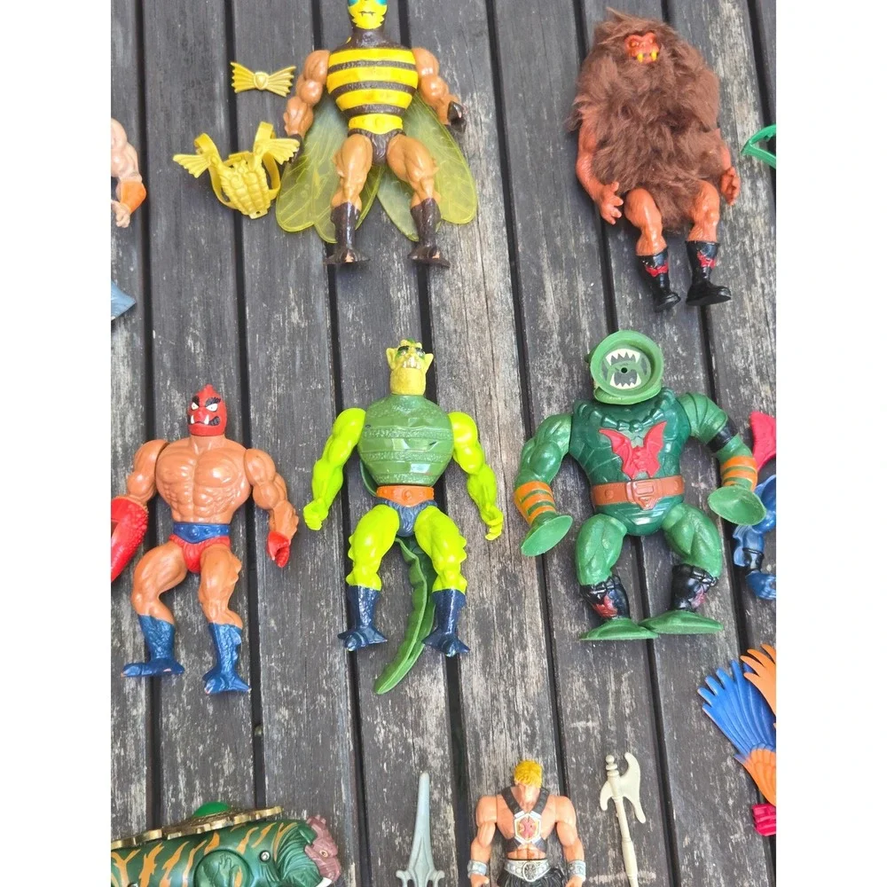 Vintage He-Man MOTU Action Figure Lot Battle Cat Zoar Orko Accessories 80s